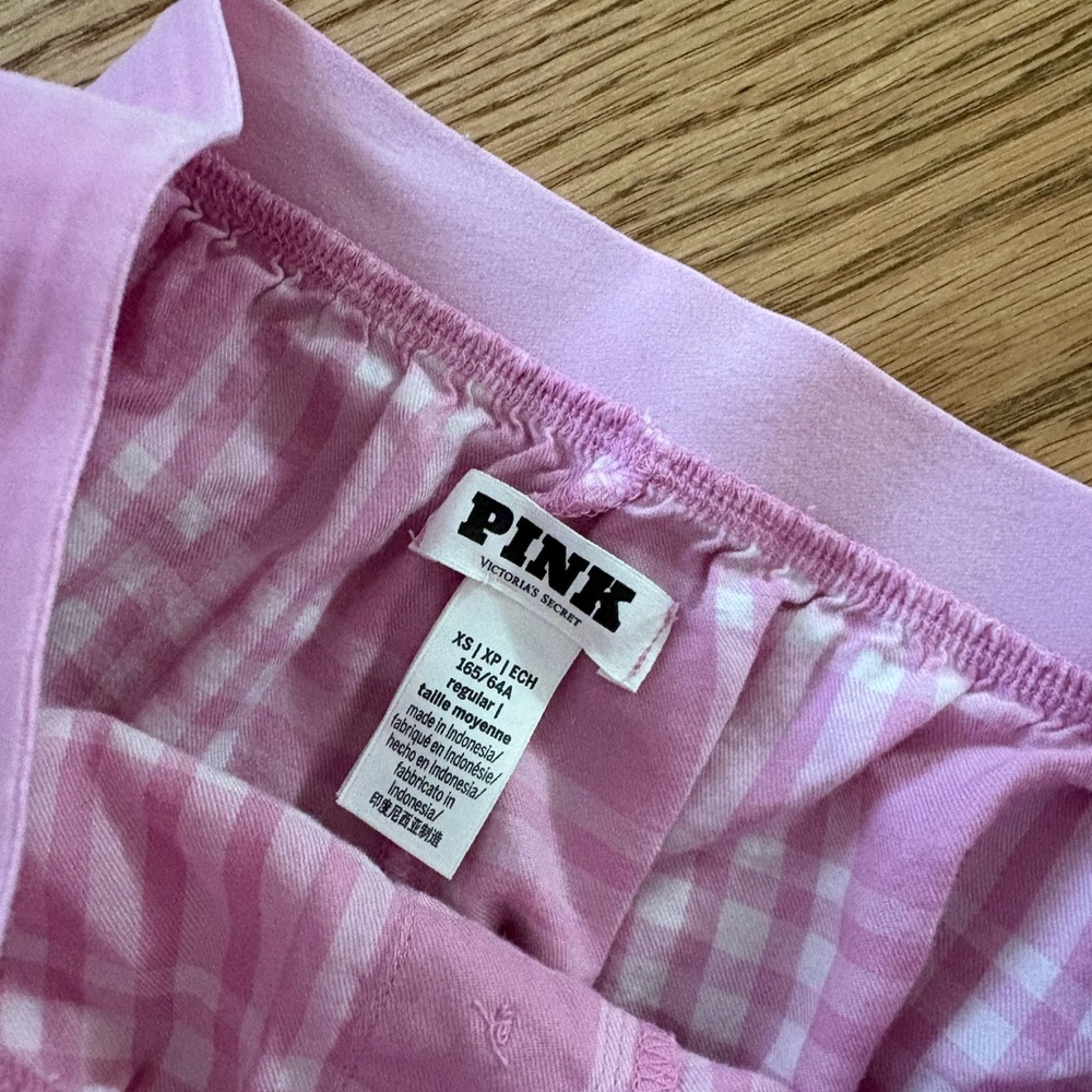 Pink gingham sleep set - Picture 2 of 3